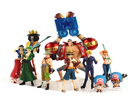 World Collection Tote de Figuras de One Piece coleccionables,Luffy, Zoro, Sanji, Nami, Robin, Usopp, Chopper, Brook, Franky