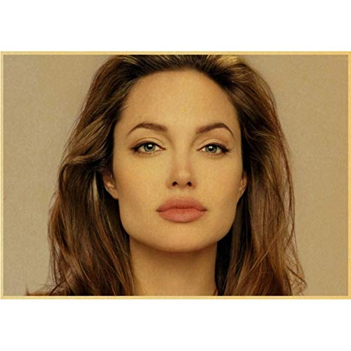 WYBFLF Póster De Lienzo Angelina Jolie Maléfica Lara Croft: Tomb Raider Póster Vintage Pintura De Pared Decoración del Hogar Cuadro De Pared 40 * 60 Cm Sin Marco
