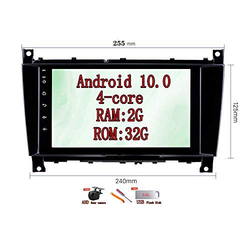 XISEDO 8 Pulgadas Android 10.0 Autoradio Car Radio RAM 2G ROM 32G In Dash Radio de Coche para Mercedes-Benz CLK W209 2006-2012/CLS W219 2004-2008 (255)