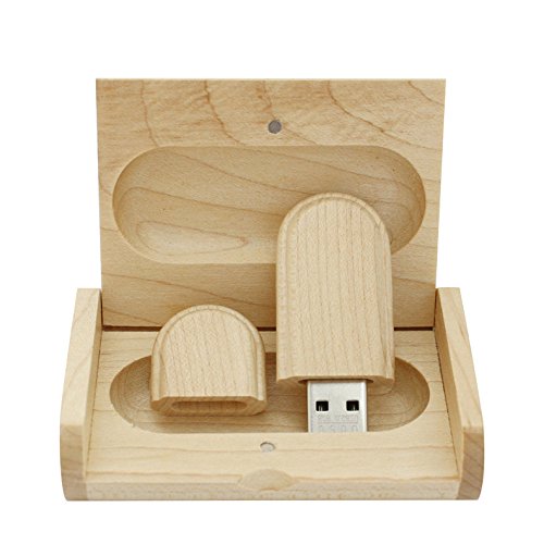 yaxiny 8 GB 3.0 de Arce Madera Unidad flash USB con caja de madera (8.0 GB)