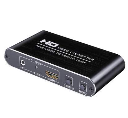 Yitrox Convertidor S-Video/HDMI/RCA a HDMI con conector de 3,5 CVBS AV a HDMI Adaptador de audio de vídeo Auto Scaler 1080P para Xbox/PS1/PS2/PS3/PS4 TV STB VHS VCR DVD, etc.