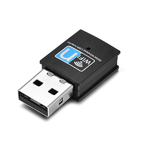 Yizhet USB WiFi Adaptador, WiFi Antena 300Mbps Mini USB WiFi Receptor para PC/Desktop/Laptop, WiFi Dongle Soporte Windows10/8/8.1/7/Vista/XP/Linux/Mac OS X 10.6-10.14