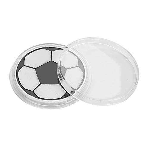 Yosoo Health Gear Monedas de aleación para árbitro, ligeras de fútbol y árbitro, con una funda de plástico duradera para recoger el lado