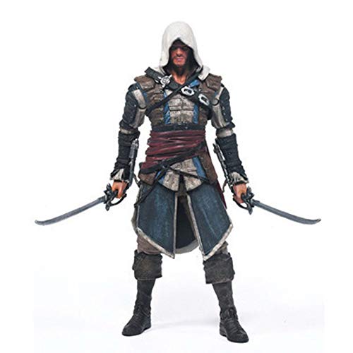 YYGB Assassin'S Creed Edward James Kenway Modelo de Figura de acción de Anime Estatua 15cm, PVC Muñeca de Personaje de Juguete de Estatuilla-Mejor Regalo Coleccionable Playsets