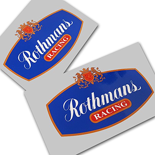 ! -2 Pegatinas para Moto, Tamaño Grande, Diseño de patrocinador Rothmans