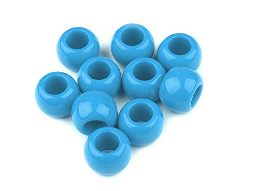 10pc (18) los Ricos de Plástico Azul Encanto Perlas 11x14 Mm