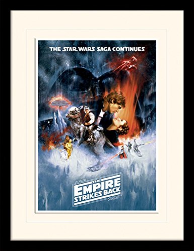 1art1 Star Wars - Episodio V, El Imperio Contraataca, Cartel De Cine Póster De Colección Enmarcado (40 x 30cm)