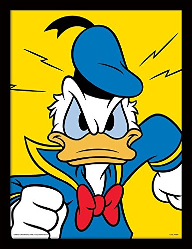 30 x 40 cm de pato Donald "Mad" impresión enmarcada