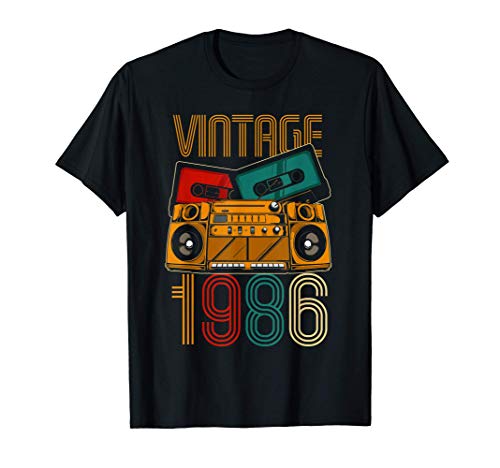 35 Cumpleaños Hombre Mujer 35 Años Vintage 1986 Camiseta