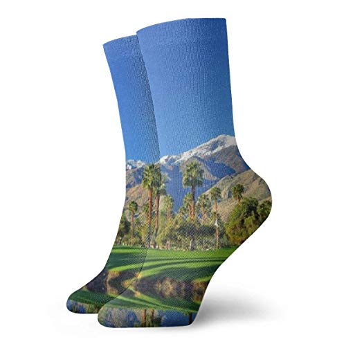 AEMAPE Palm Springs Cushion Crew Calcetines Essential Sport Wicking Work para hombres y mujeres