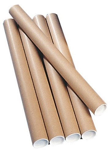 Ambassador Postal Tube Cardboard - Paquete de 12 tubos de cartón, marrón