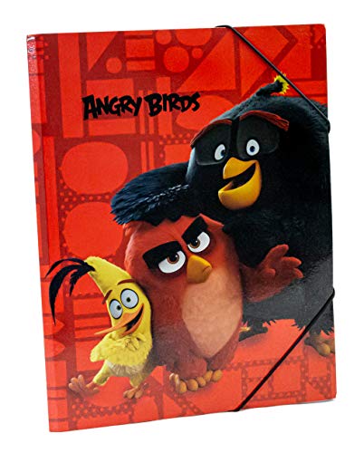 Angry Birds 55ro16065 - Carpeta (DIN A3, cierre elástico), color rojo