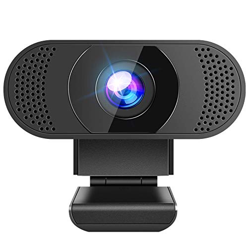 Anykuu Webcam 1080p Full HD con Micrófono USB portátil Compatible con Windows Mac de Chat y Software para videollamadas cursos en línea y Juegos de grabación de conferencias de Estudio