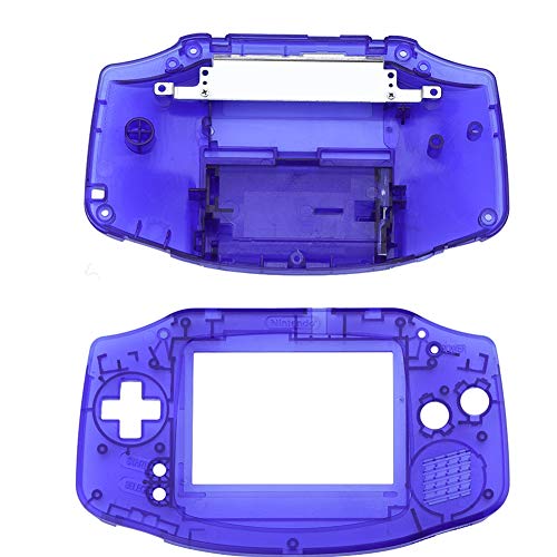 ASHATA Reemplazo de Funda Protectora de Gamepad,Mini Shell Carcasa Transparente para Nuevo 3DSXL Funda Consola Juegos para Nintendo GBA Gameboy Advance.(Azul)