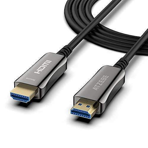 ATZEBE Cable HDMI Fibra Óptica - 15m, Cable HDMI 4k Compatible con UHD 4K@60Hz HDR, YUV 4:4:4 8bit, Alta Velocidad 18Gbps, Ethernet, 3D, ARC, HDCP 2.2