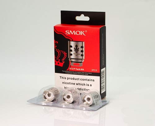 Auténtico SMOK TFV12 Prince bobina de Reemplazo M4 0.17 ohm cabezas (3 piezas), Este producto no contiene nicotina ni tabaco
