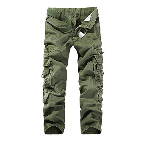 AYG Pantalon Cargo Hombre Mens Cargo Pants(Army Green,31)