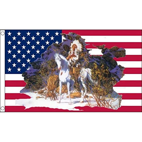 AZ FLAG Bandera de los Estados Unidos Jefe Indio 150x90cm - Bandera del Jefe Indio - EE.UU 90 x 150 cm