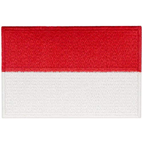 Bandera de indonesia Parche Bordado de Aplicación con Plancha