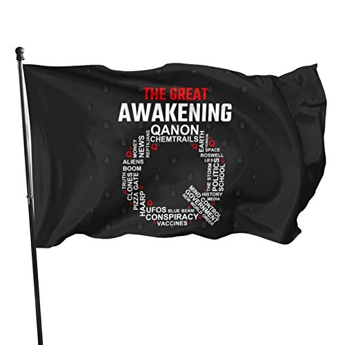 Banderas de bandera de The Great Awakening Word Cloud, 9 x 1,5 m