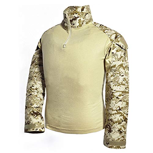 beierFEI Men Tactical Airsoft Special Ops Combat Shirt Camouflage Light Weight Rapid Assault Long Sleeve Shirt,DD,XL