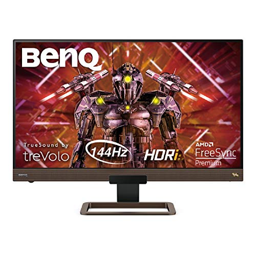 BenQ EX2780Q - Monitor Gaming de 27" 2K QHD (2560x1440, 5ms, 144Hz, 2x HDMI, IPS, HDRi, DCI-P3, DP, USB-C, FreeSync, altavoces, mando a distancia, antireflejos, sin parpadeo) - Gris metalizado