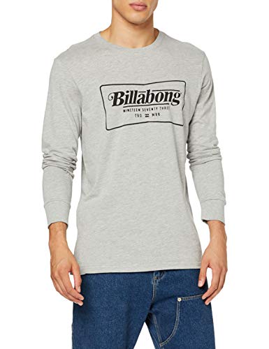 BILLABONG TRD Mrk LS tee Camiseta, Gris (Grey Heather 9), One Size (Tamaño del Fabricante: M) para Hombre