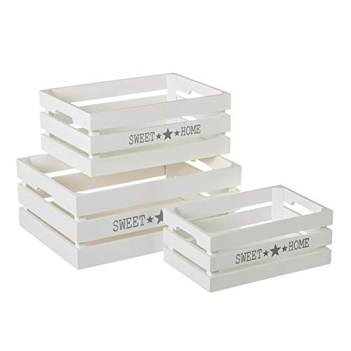Cajas Multiusos románticas Blancas de Madera para decoración Vitta - LOLAhome