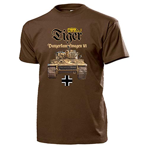 Camiseta para hombre, diseño de Panzerkampfwagen VI Sonderkraftfahrzeug Tiger, color marrón 13815 marrón X-Large