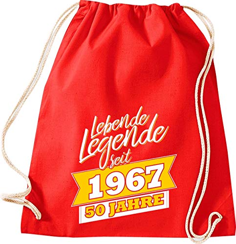 Camiseta stown Turn Bolsa Lebende Legenden desde 1967 50 años, rojo
