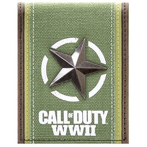Cartera de Call of Duty Freedom estrella plateada Verde