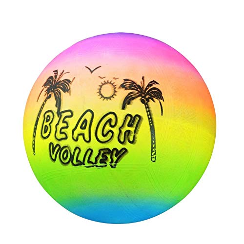 Centeraly Playa Voleibol Bola Verano Pelota de Playa Inflable Goma Arcoiris Playa Voleibol Piscina Nadar Jardín Juego Red Niños Juguete - Color, 20cm