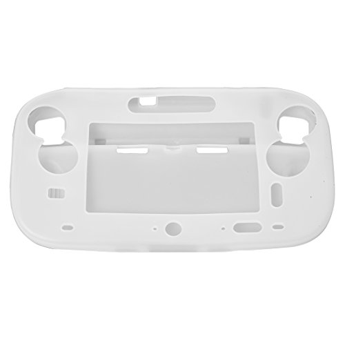 Cikuso Funda Carcasa Silicona Protector Color Blanco para Wii U Gamepad