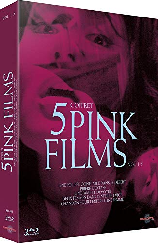Coffret 5 Pink Films - Vol. 1-5 : Une poupée gonflable dans le désert + Deux femmes dans l'enfer du vice + Chanson pour l'enfer d'une femme + Prière d'extase + Une famille dévoyée [Francia] [Blu-ray]