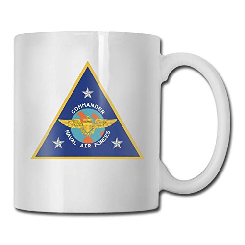 Comandante de las Fuerzas Aéreas Navales Taza de café divertida de cerámica ultra blanca Taza corta Taza marca Taza única de café Oz