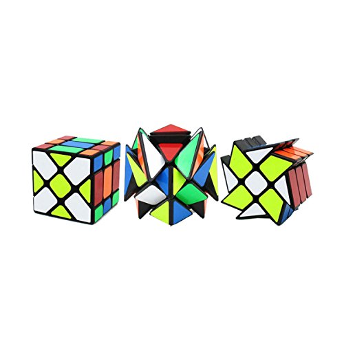 Cubo mágico rompecabezas, YJ fluctuación de velocidad Ángulo Crazy Cube establece cubo de Fisher mágica del cubo 3x3 -3x3 YJ del rompecabezas del cubo de la rueda - 3x3 YJ Square Rey Puzzle Cubo