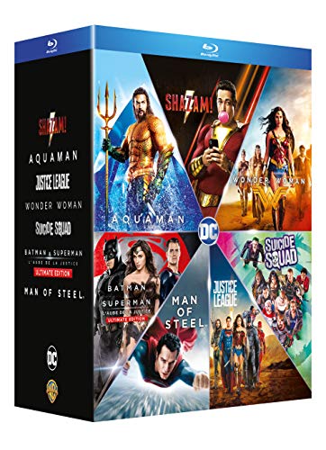 DC Universe - L'intégrale des 6 films : Justice League + Wonder Woman + Suicide Squad + Batman v Superman : L'aube de la justice + Man of Steel + Aquaman [Francia] [Blu-ray]
