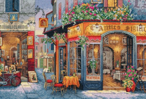 Dimensions Gold Collection Counted Cross Stitch Kit 16"X11"-European Bistro (16 Count)