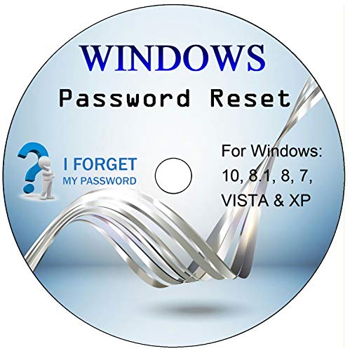 ✅ Disk Disco de restablecimiento de contraseña de Windows. Eliminación de su contraseña de Windows olvidada en Windows 10, 8, 7, Vista, XP