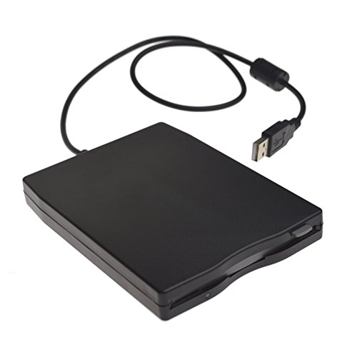 Disquetera externa Huatuo® USB 2.0 FDD portátil compatible con Windows 98SE/ME/2000/XP/Win7/Vista/Mac/OS8.6 negro