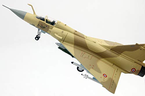 DLC Aeronave Modelo Decoracion Mesa de Estudio 1/100 Dassault Mirage 2000 Modelos de Combate Aleación Simulación Maqueta de Avión Artesanía/Amarillo / 16×10CM