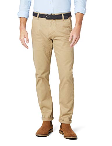 Dockers Alpha Original Slim-Stretch Twill Pantalones, Marrón (New British Khaki 0432), 34W / 32L para Hombre