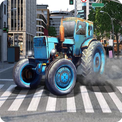 Drive Tractor in City Simulator