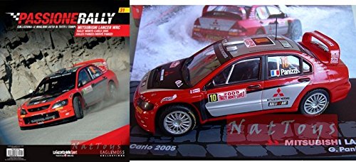 EDICOLA Mitsubishi Lancer WRC Montacarlo 2005 Panizzi Die Cast 1:43 +fas Passione Rally Compatible con