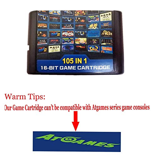 Entrega gratis 105 en 1 para Sega Megadrive Genesis Game Cartridge Incluye Contra Gunstar Heroes de FLORATA