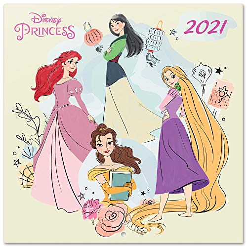 ERIK - Calendario de pared 2021 Princesas Disney, 30x30 cm