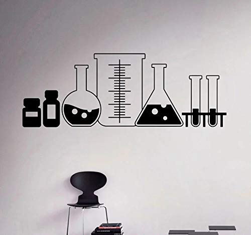 Etiqueta de la pared de vinilo de vidrio experimental Química Enseñanza Motivacional Letra Etiqueta de la pared del hogar
