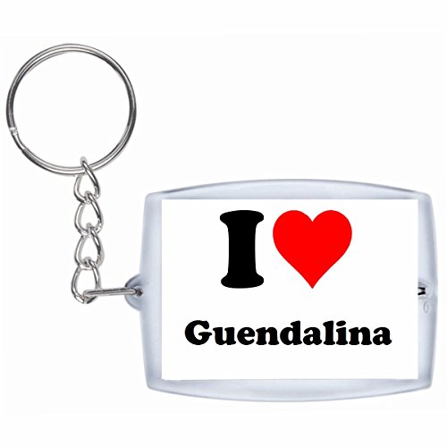 EXCLUSIVO: Llavero "I Love Guendalina" en Blanco, una gran idea para un regalo para su pareja, familiares y muchos más! - socios remolques, encantos encantos mochila, bolso, encantos del amor, te, amigos, amantes del amor, accesorio, Amo, Made in Germany.