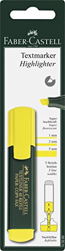 Faber-Castell 145099 - Blíster con 1 marcador textliner, color amarillo