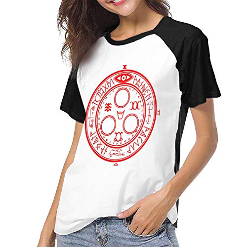 fenglinghua Camisetas para Mujeres Women's T Shirts Silent Hill Raglan Shirt Short Sleeve Baseball tee Unique Design Top